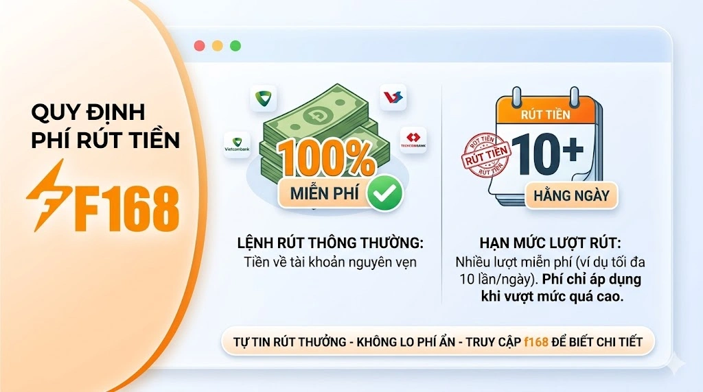 Quy trình rút tiền thực tế tại F168